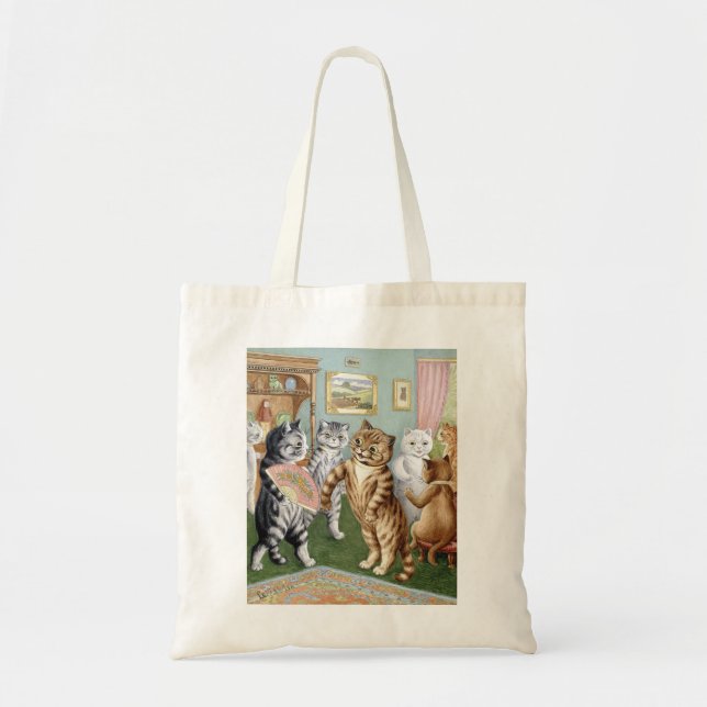 Cat Gathering, Louis Wain Tote Bag (Front)