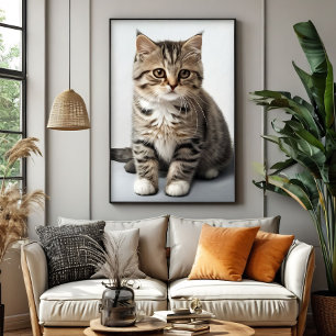 Cat Gaze Lost in Time Canvas Print