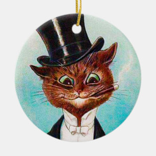 Cat Gentleman, Louis Wain Ceramic Ornament