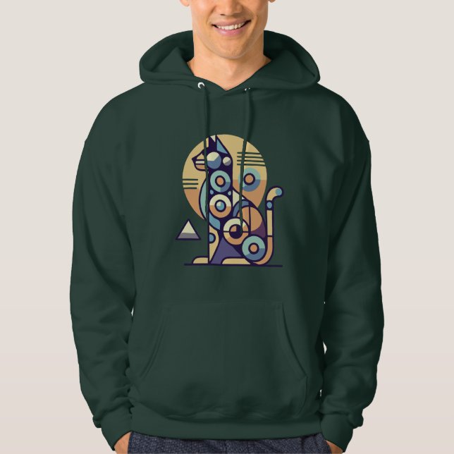 CAT geometric -  Hoodie (Front)