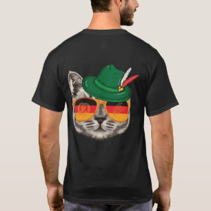 Cat German Flag Oktoberfest Pride Germany Festival T-Shirt