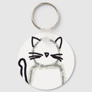 Cat Ghost Avatar Keychain