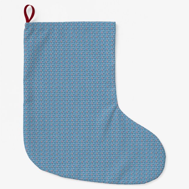 Cat Gift | Cute Cat Large Christmas Stocking (Front)