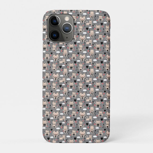 Cat Gift | Cute Cat Pattern Childish Case-Mate iPhone Case (Back)