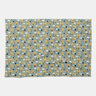 Cat Gift Cute Cat Pattern Childish Kitchen Towel