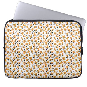Cat Gift   Cute Cat Pattern Childish Laptop Sleeve