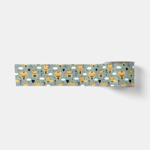 Cat Gift Cute Cat Pattern Childish Satin Ribbon