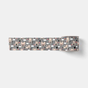 Cat Gift   Cute Cat Pattern Childish Satin Ribbon