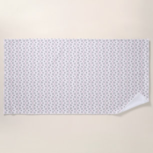 Cat Gift Cute Cat Pattern Seamless Background Beach Towel
