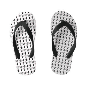 Cat Gift   Cute Cat Pattern Seamless Background Kid's Flip Flops