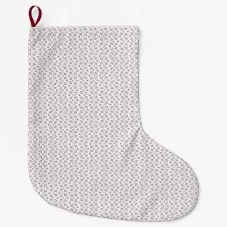 Cat Gift | Cute Cat Pattern Seamless Background Large Christmas Stocking