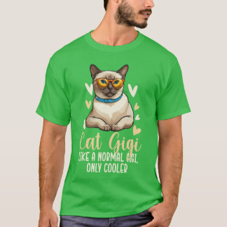 Cat Gigi Funny Cat Lover Gigi Cat Gigi Grandma fam T-Shirt