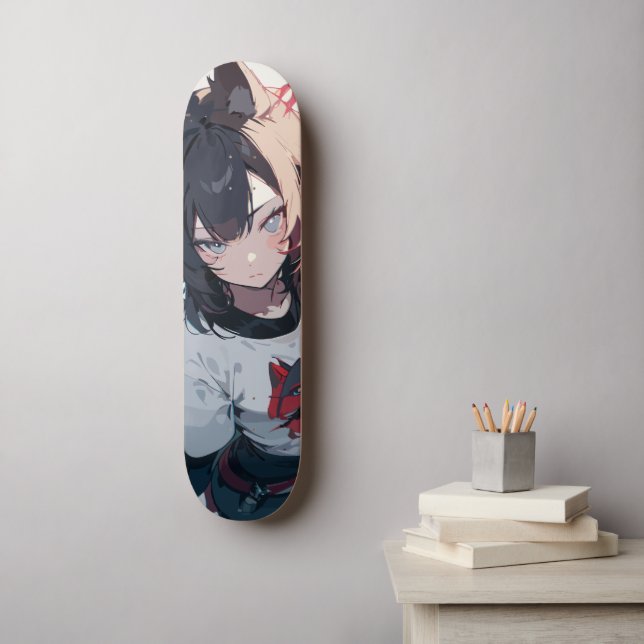 Cat Girl Skateboard (Wall Art)