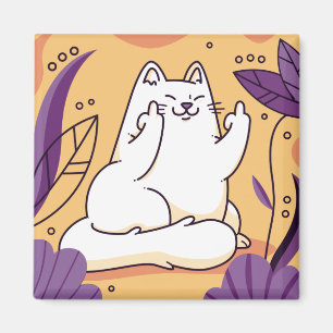 Cat giving the finger magnet