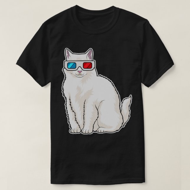 Cat Glasses T-Shirt (Design Front)