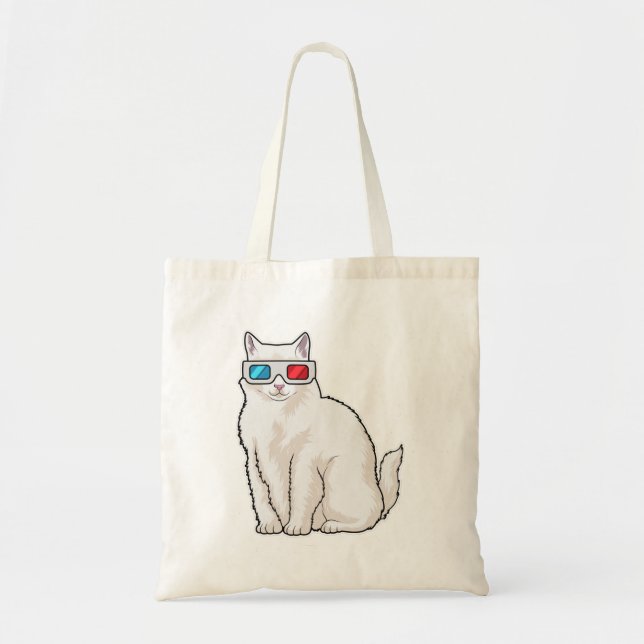 Cat Glasses Tote Bag (Front)