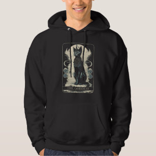 Cat Goddess Black Cat Lover Tarot Card Hoodie