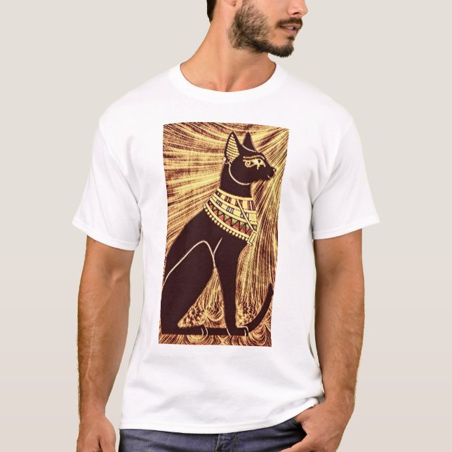 Cat Goddess in Gold T-Shirt (Front)