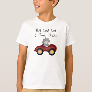 Cat Going Places Red Car tshirts and Gifts