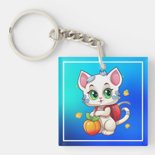 Cat Going To School-85241 Keychain (Front)
