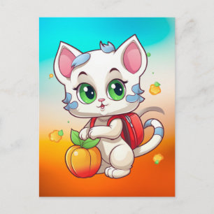 Cat Going To School-85241 Postcard