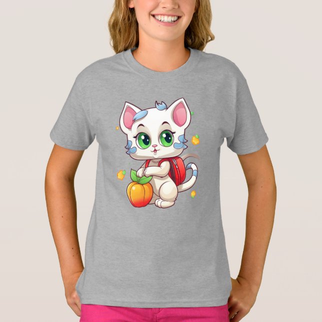 Cat Going To School-85241 T-Shirt (Front)