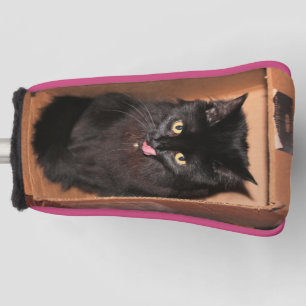 Cat golf head cover