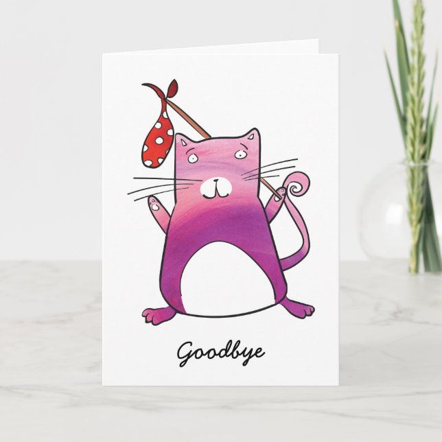 Cat Goodbye Card (Front)