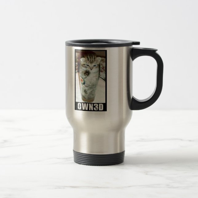 Cat got owned mug (Right)