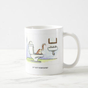 Cat Got Your Dung? Funny cartoon humour Coffee Mug