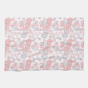 Cat Goth Skull Japanese Style Kawaii Heart Cloud Kitchen Towel