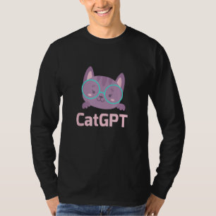 Cat GPT Ai Cat Geek Cat & Chat GPT Back To School T-Shirt