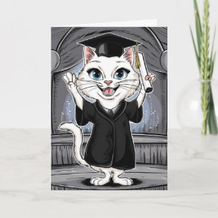 Cat Graduation Personalized Card