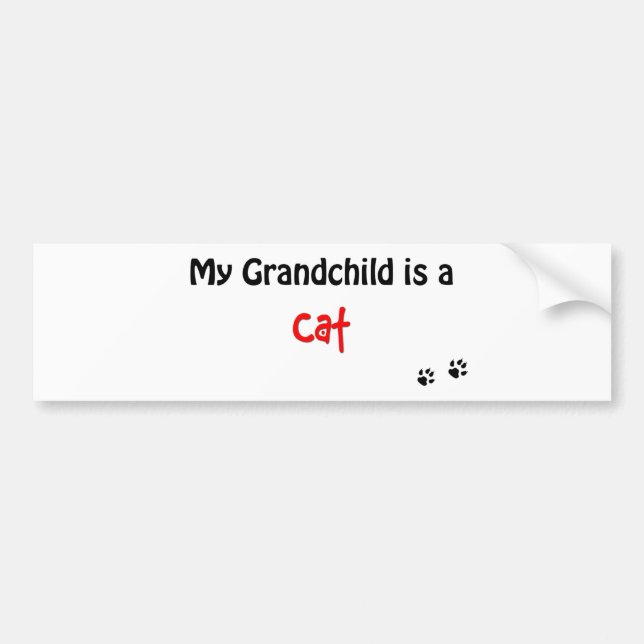Cat Grandchild Bumper Sticker (Front)
