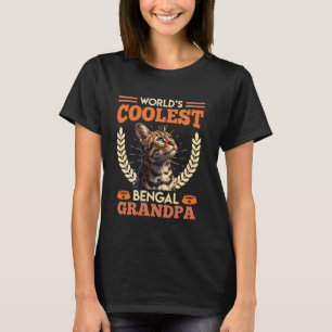 Cat Granddad WORLD'S COOLEST BENGAL GRANDPA Grandf T-Shirt