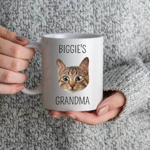 Cat Grandma Cat Lovers Owners Custom Cat Face Mug