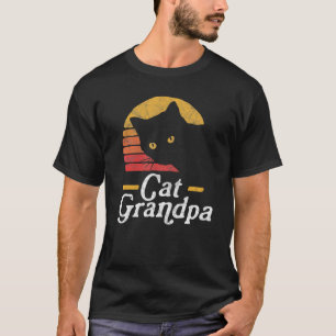 Cat Grandpa Vintage Eighties Style Cat Retro Distr T-Shirt