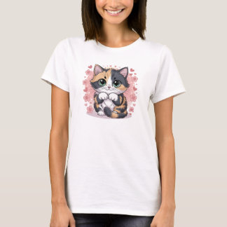 Cat Green Eyes T-Shirt for Women 