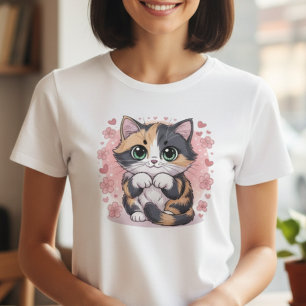 Cat Green Eyes T-Shirt for Women