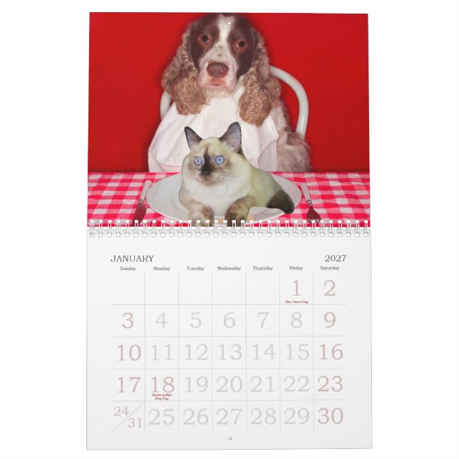 Cat Grinder Wall Calendar (Jan 2027)