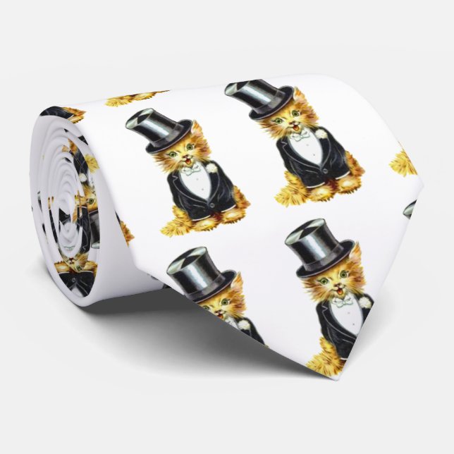 Cat Groom Tie (Rolled)
