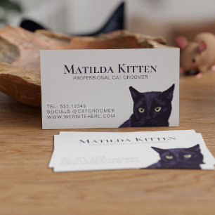 Cat Grooming Custom Pet Business Card