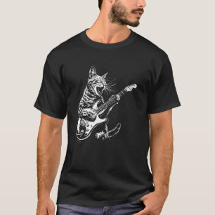 Cat Guitarist Guitar - Ocicat Dad Mom T-Shirt