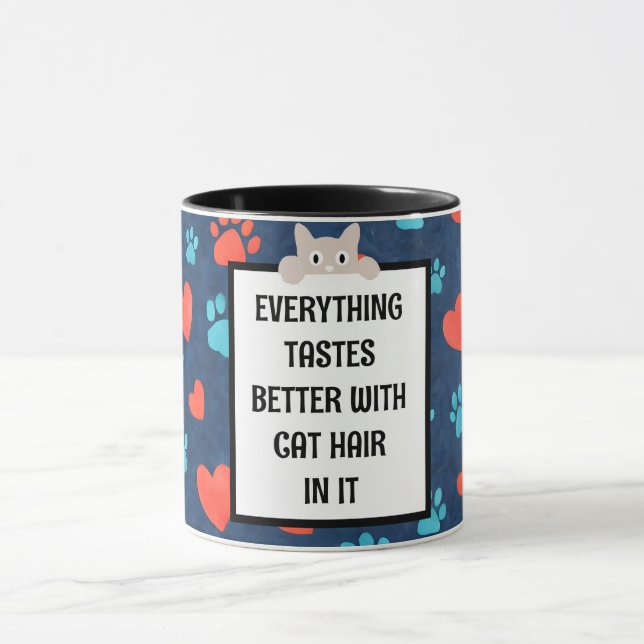 "Cat Hair" Coffee Mug - Custom Pet Gift Mug (Center)