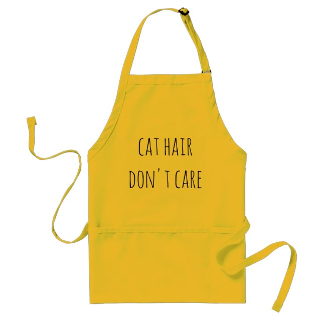Cat Hair Don't Care Cat Lover Funny Typography Standard Apron (Front)
