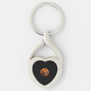 Cat Halloween Art 2024 Kitten Cats Men Women Kids  Keychain
