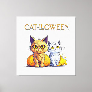 Cat Halloween Canvas Print