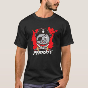 Cat Halloween Carnival Pirate Costume 1 T-Shirt