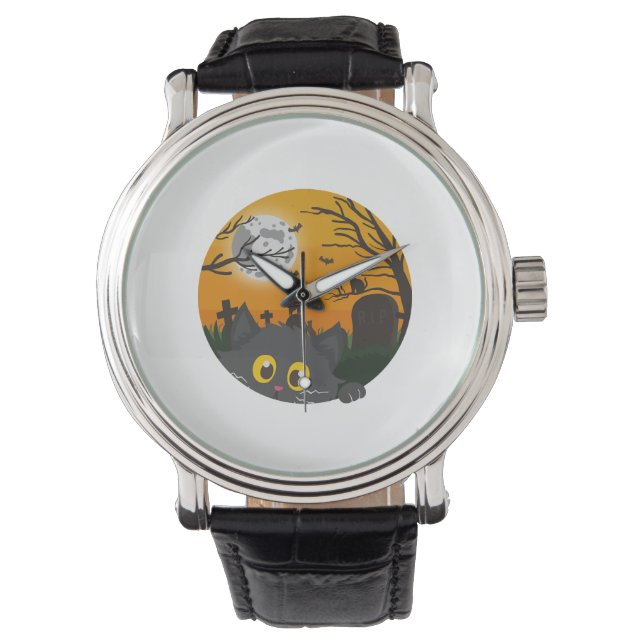 Cat Halloween Kitten Halloween Costume Watch (Front)