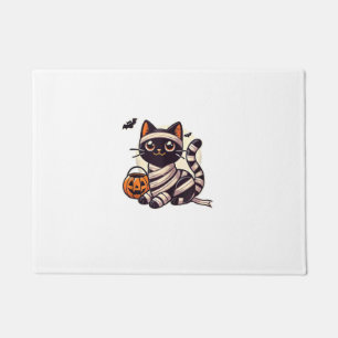 Cat Halloween Mummy Cute Cat Kids  Doormat